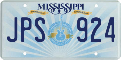 MS license plate JPS924