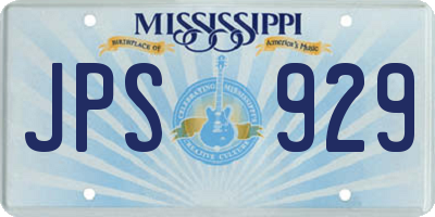 MS license plate JPS929