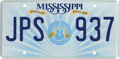 MS license plate JPS937