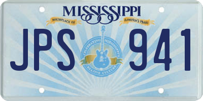MS license plate JPS941