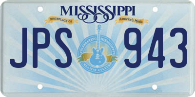 MS license plate JPS943