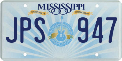 MS license plate JPS947