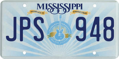 MS license plate JPS948