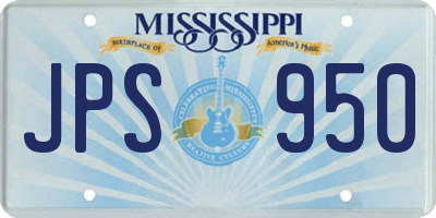 MS license plate JPS950