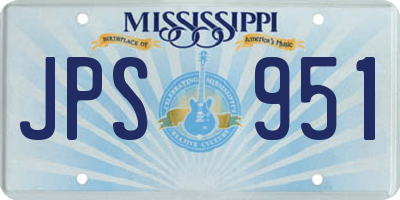 MS license plate JPS951