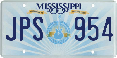 MS license plate JPS954