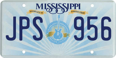 MS license plate JPS956