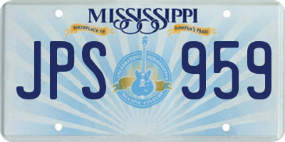 MS license plate JPS959