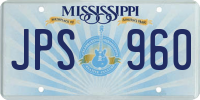 MS license plate JPS960