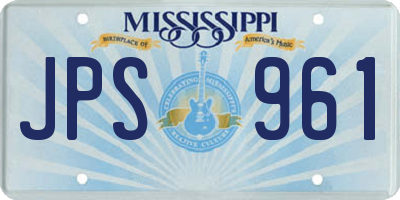 MS license plate JPS961