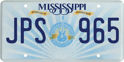 MS license plate JPS965