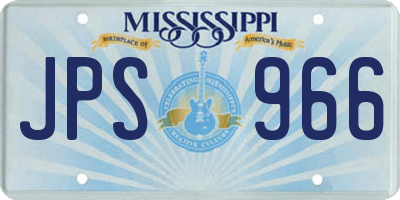 MS license plate JPS966