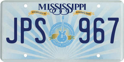 MS license plate JPS967
