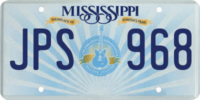MS license plate JPS968