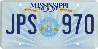 MS license plate JPS970