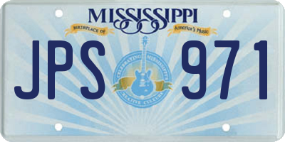 MS license plate JPS971