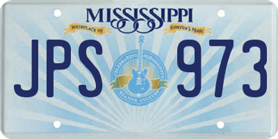 MS license plate JPS973