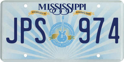 MS license plate JPS974