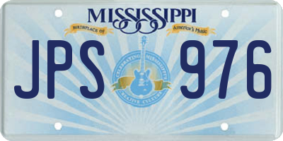 MS license plate JPS976