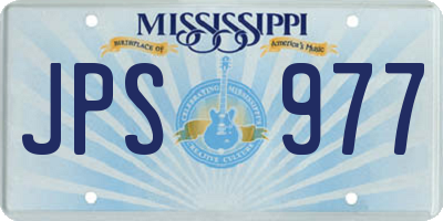 MS license plate JPS977