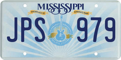 MS license plate JPS979
