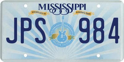 MS license plate JPS984
