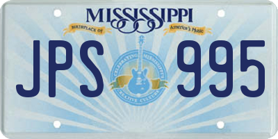 MS license plate JPS995