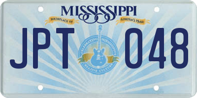 MS license plate JPT048