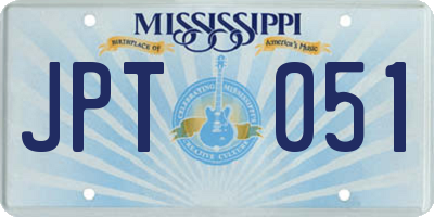 MS license plate JPT051