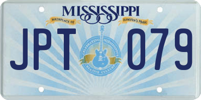 MS license plate JPT079