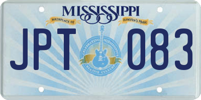 MS license plate JPT083