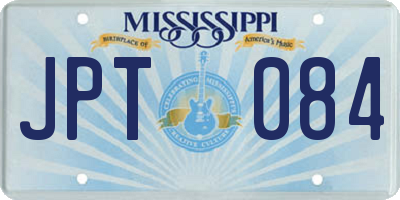 MS license plate JPT084