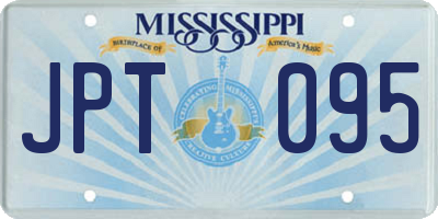 MS license plate JPT095
