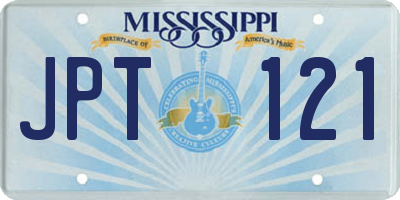 MS license plate JPT121