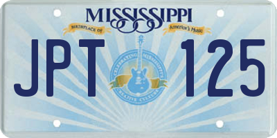 MS license plate JPT125