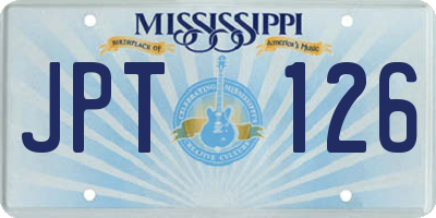 MS license plate JPT126