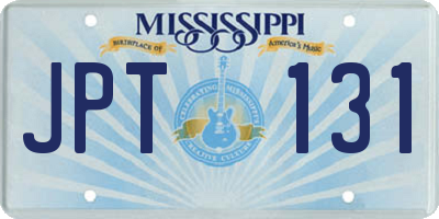 MS license plate JPT131