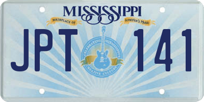 MS license plate JPT141