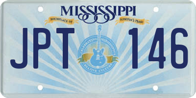 MS license plate JPT146
