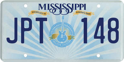 MS license plate JPT148