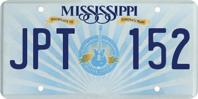 MS license plate JPT152