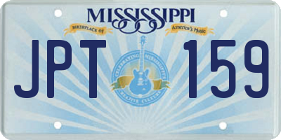 MS license plate JPT159