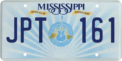 MS license plate JPT161