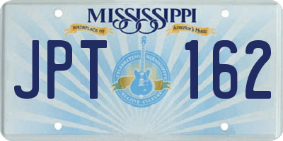 MS license plate JPT162