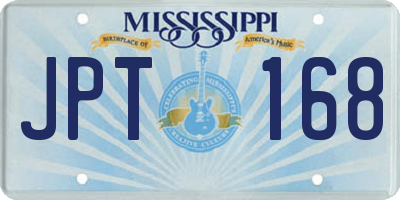 MS license plate JPT168