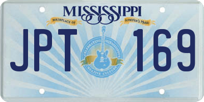 MS license plate JPT169