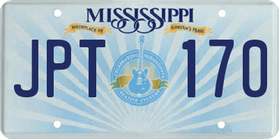 MS license plate JPT170