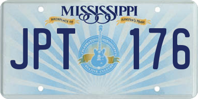 MS license plate JPT176