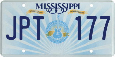MS license plate JPT177