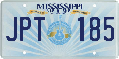 MS license plate JPT185